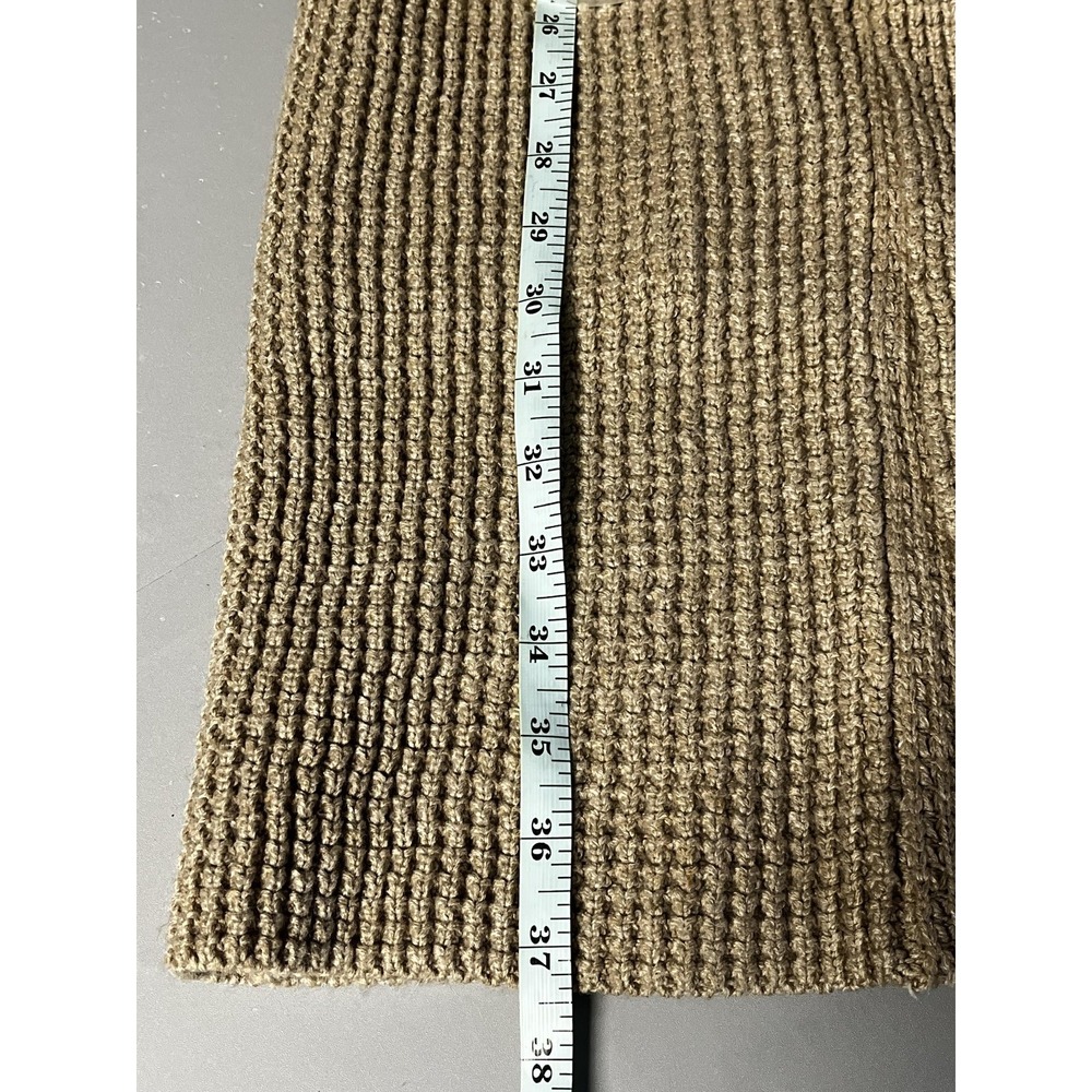 Soft Surroundings Cardigan Sweater Womens Medium Beige Waffle Knit Toggle Strap - Picture 11 of 11